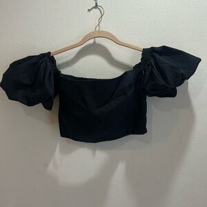 NEW WITH TAGS Abercrombie & Fitch | Off-The-Shoulder Poplin Set Top | Size med.